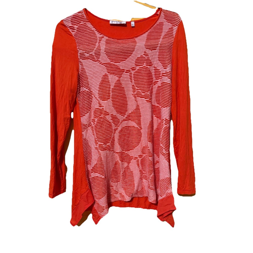 Patrizia Luca Blouse Milano SZ Small Asymmetric Designer Artsy Cloth Cut